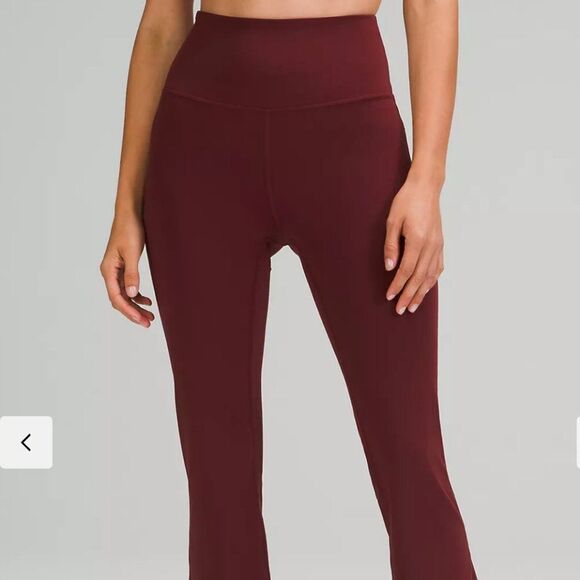 LULULEMON  Groove Pant Flare Super High Rise Leggings RED MERLOT Wine SIZE 4 NWT - Picture 6 of 15